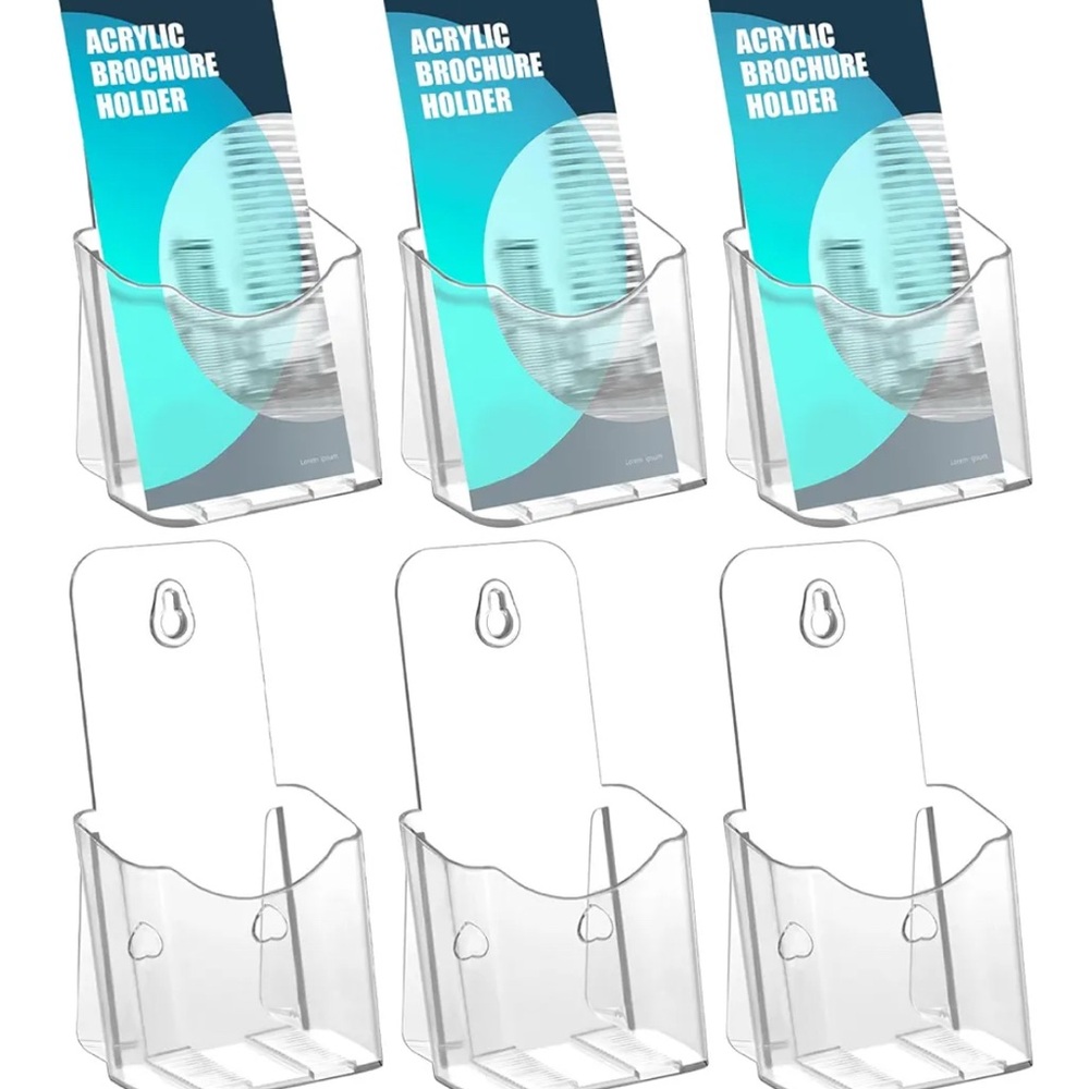 Clear Acrylic Brochure Holder Set
